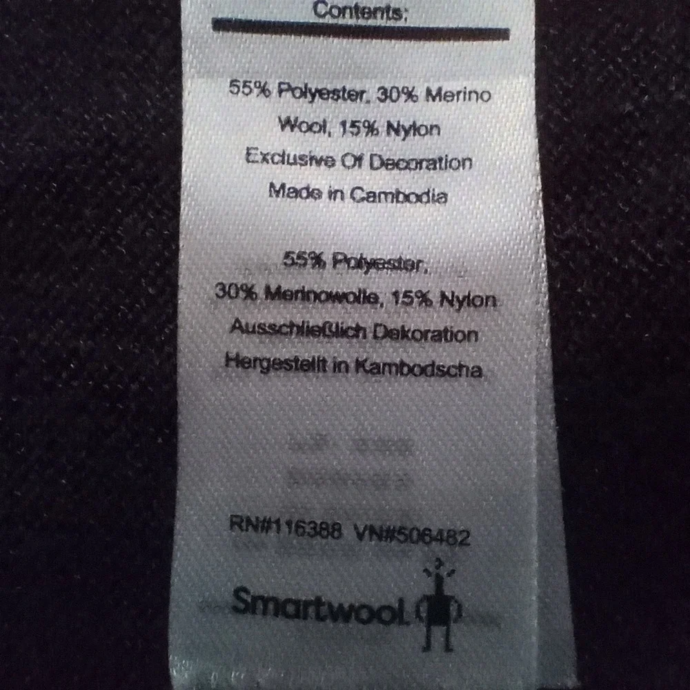 Smartwool Sparwood Crew Neck Pullover Sweater Charcoal Gray K Mens Size L‎ Large